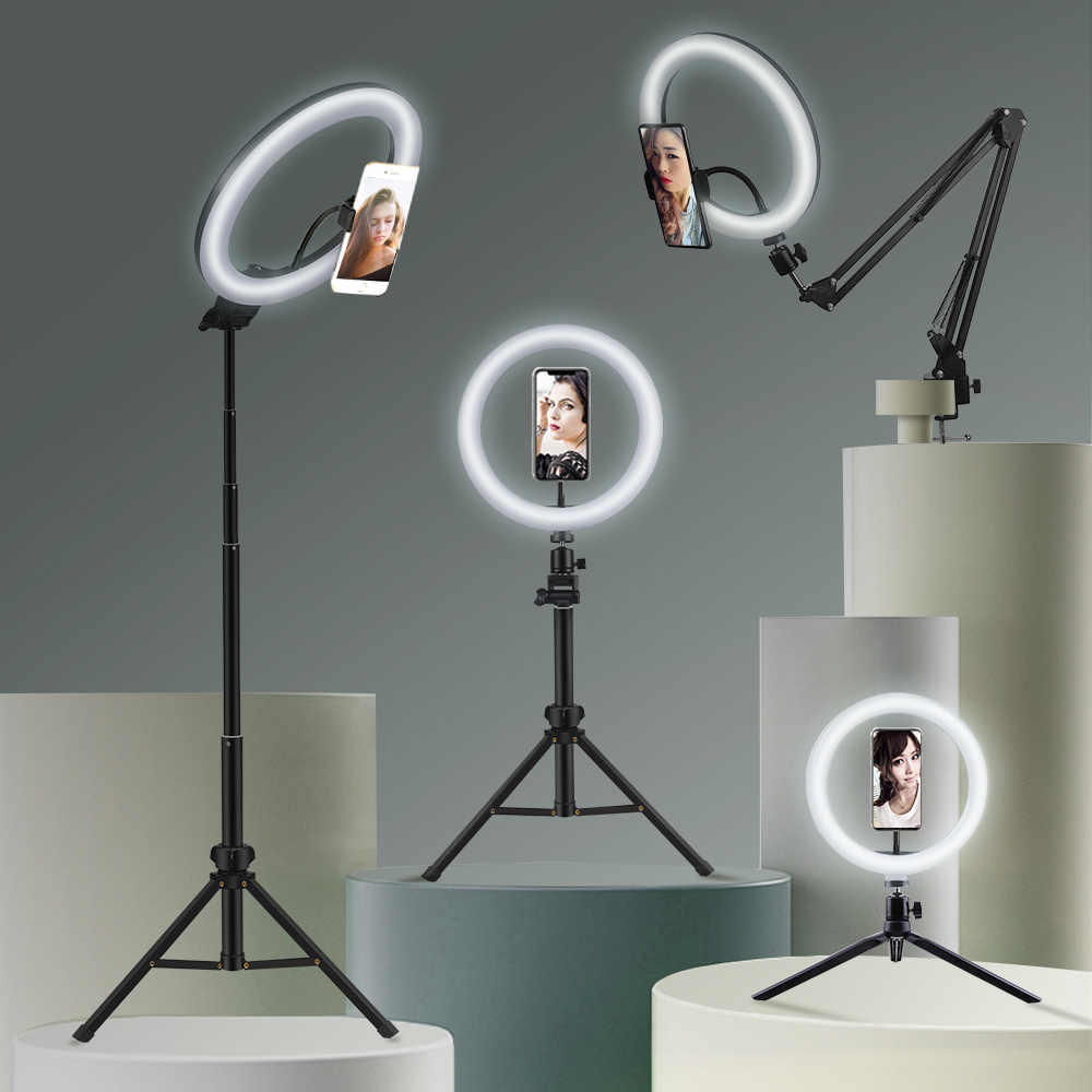 Photography Lighting Set Up - Anneau lumineux LED circulaire avec support