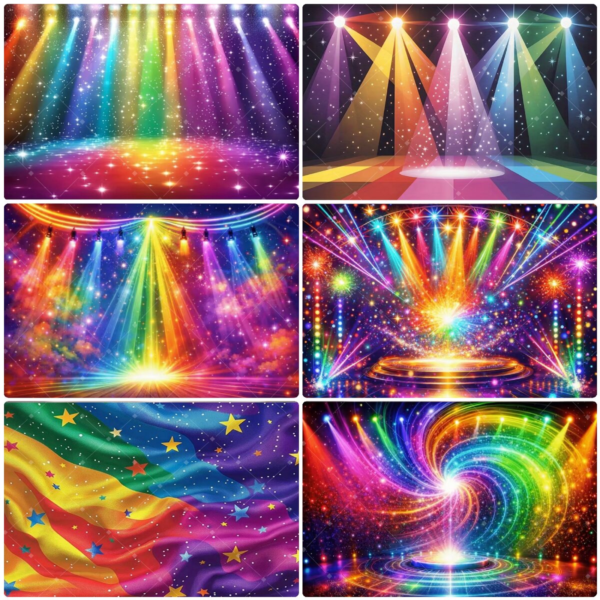 Photography Lighting Background - Toile de fond scénique arc-en-ciel colorée,
