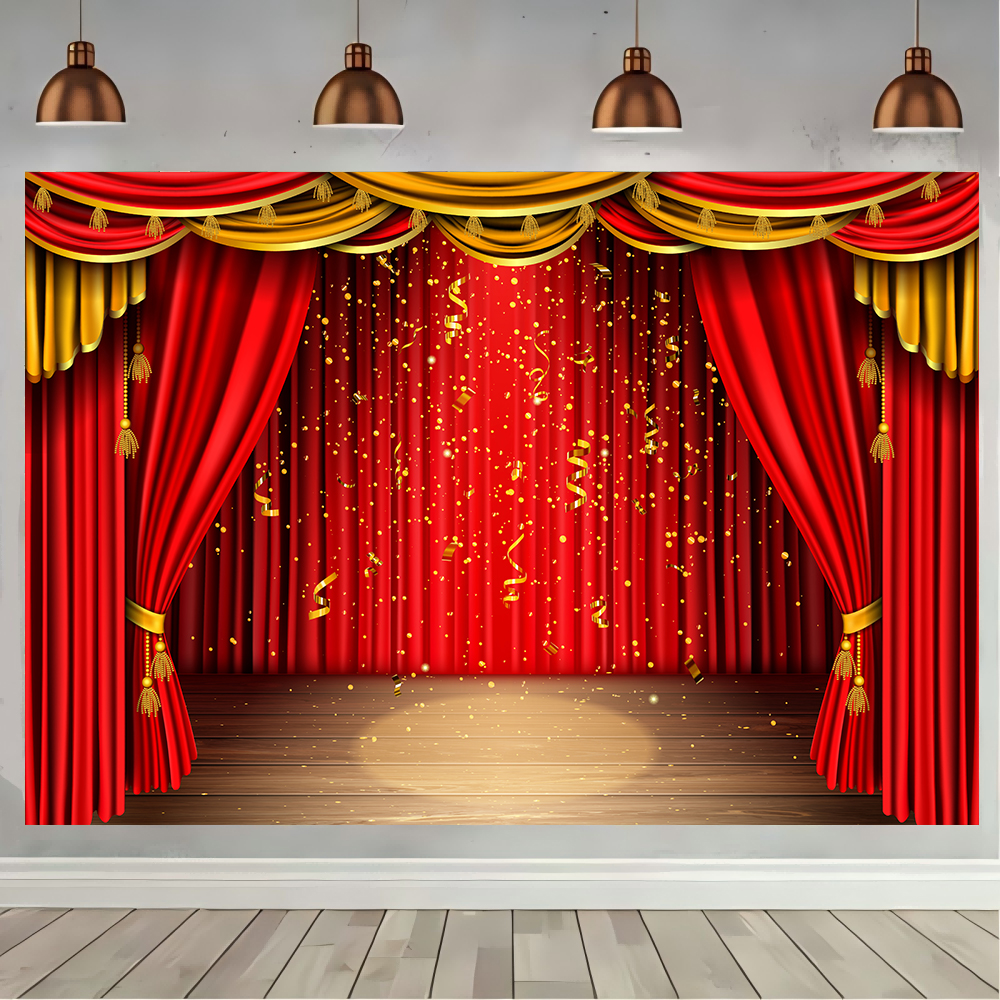 Photography Lighting Background - Rideau de théâtre rouge, toile de