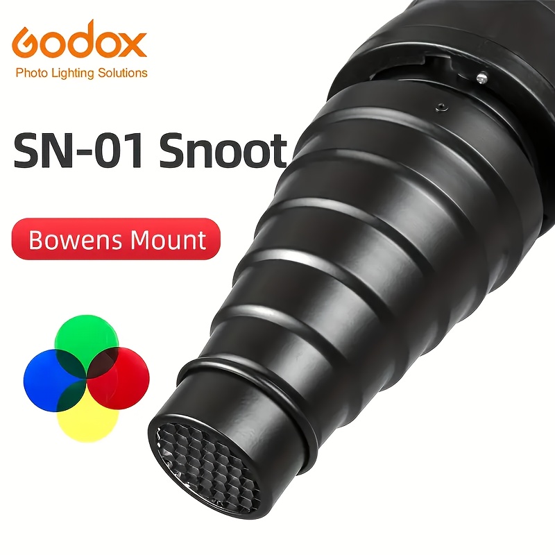 Snoot Flash Modifier - GODOX Bowens Mount Snoot avec grille