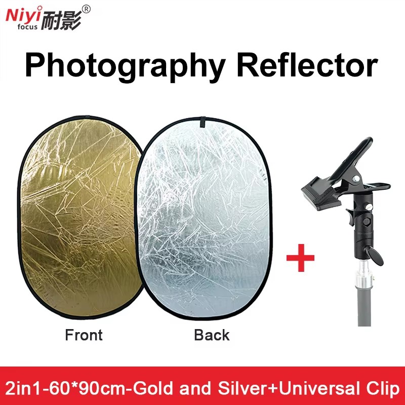 Photography Lighting Reflectors - Réflecteur portable rond 2-en-1 30cm 60cm