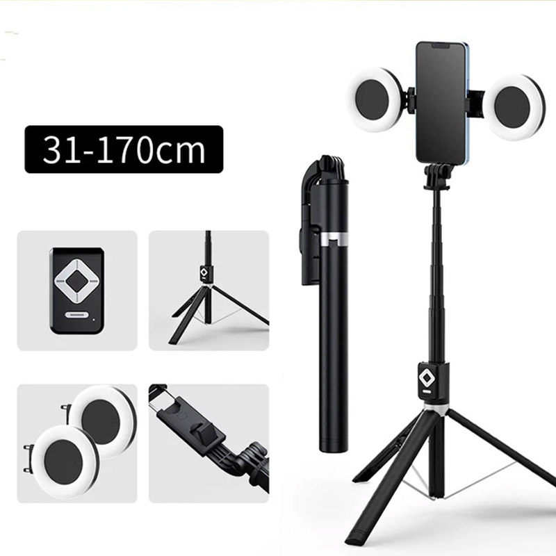 Photography Lighting Set Up - Trépied extensible 1,7 m avec anneau