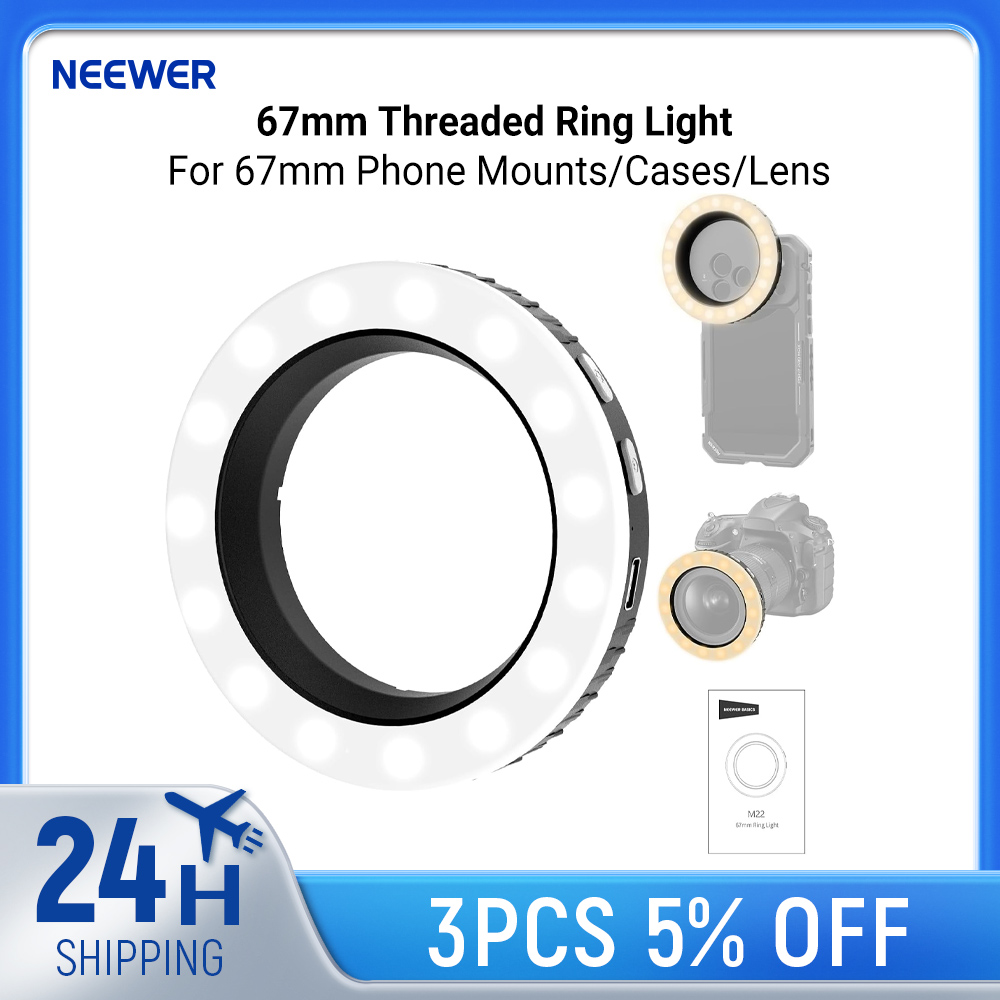 Photography Lighting Set Up - Anneau lumineux NEEWER Basics 67 mm