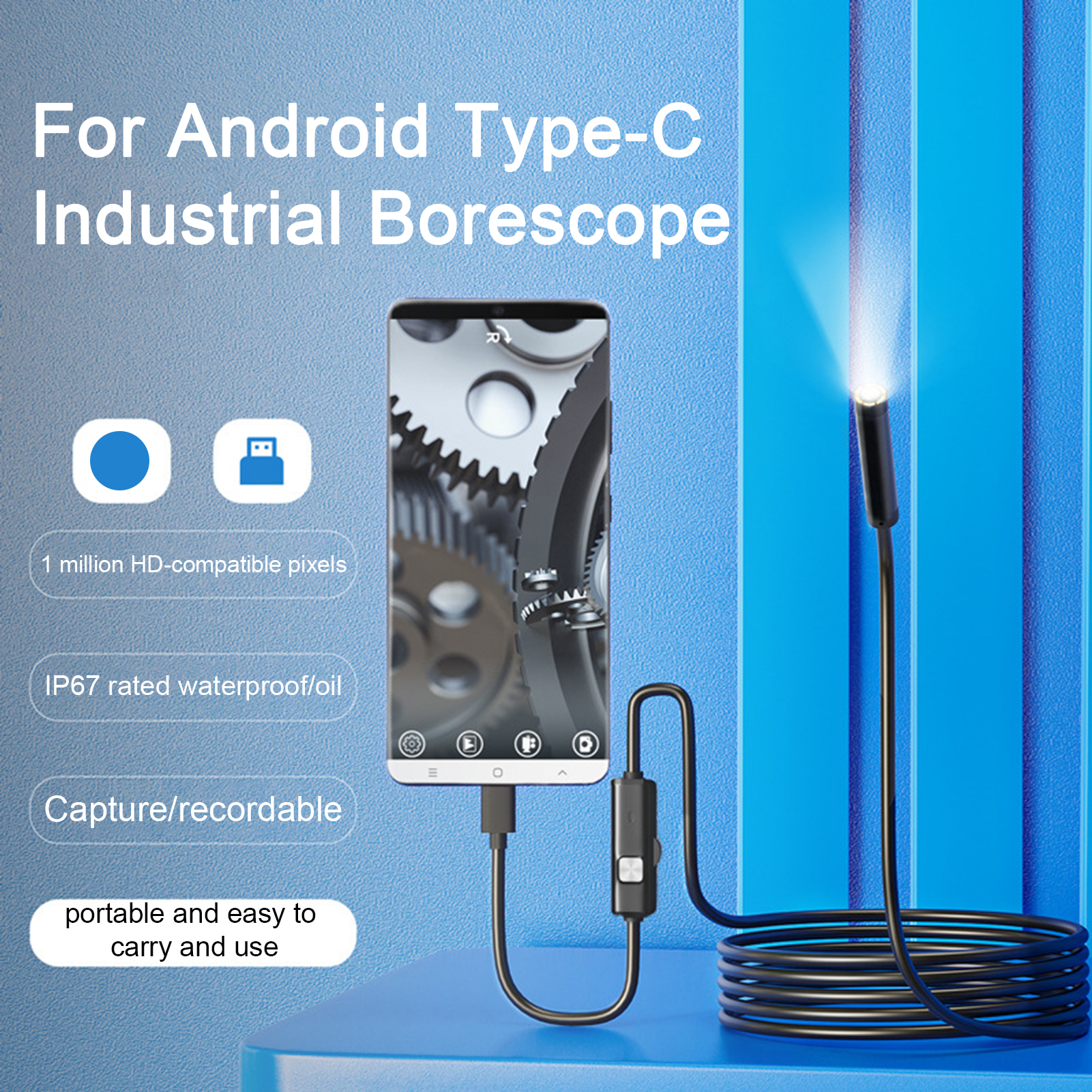 Photography Lighting Diagram - Caméra endoscopique de type C avec