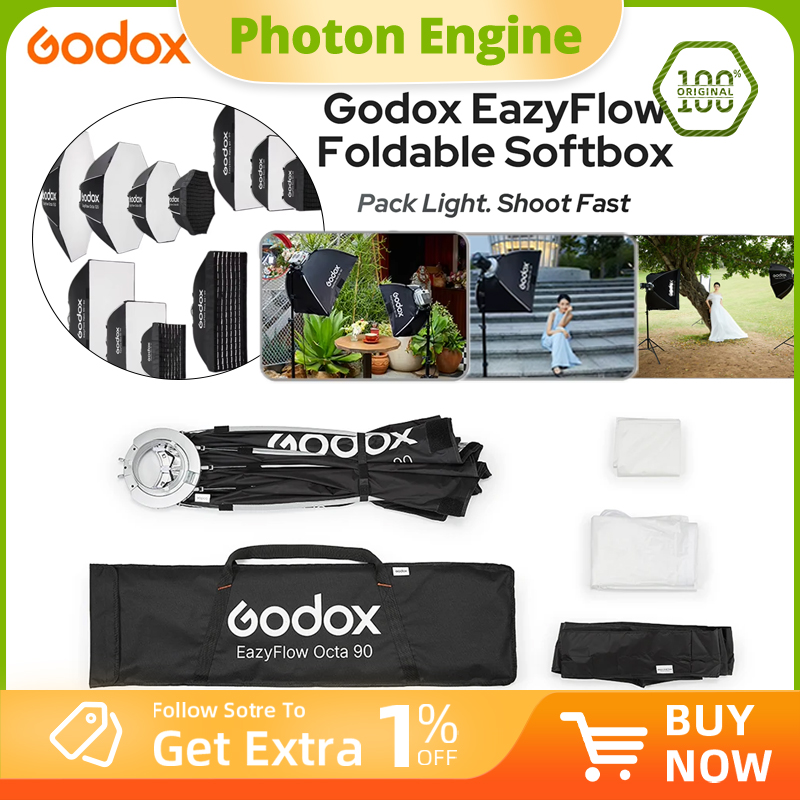 Photography Lighting Set Up - Boîte à lumière pliable Godox EazyFlow,