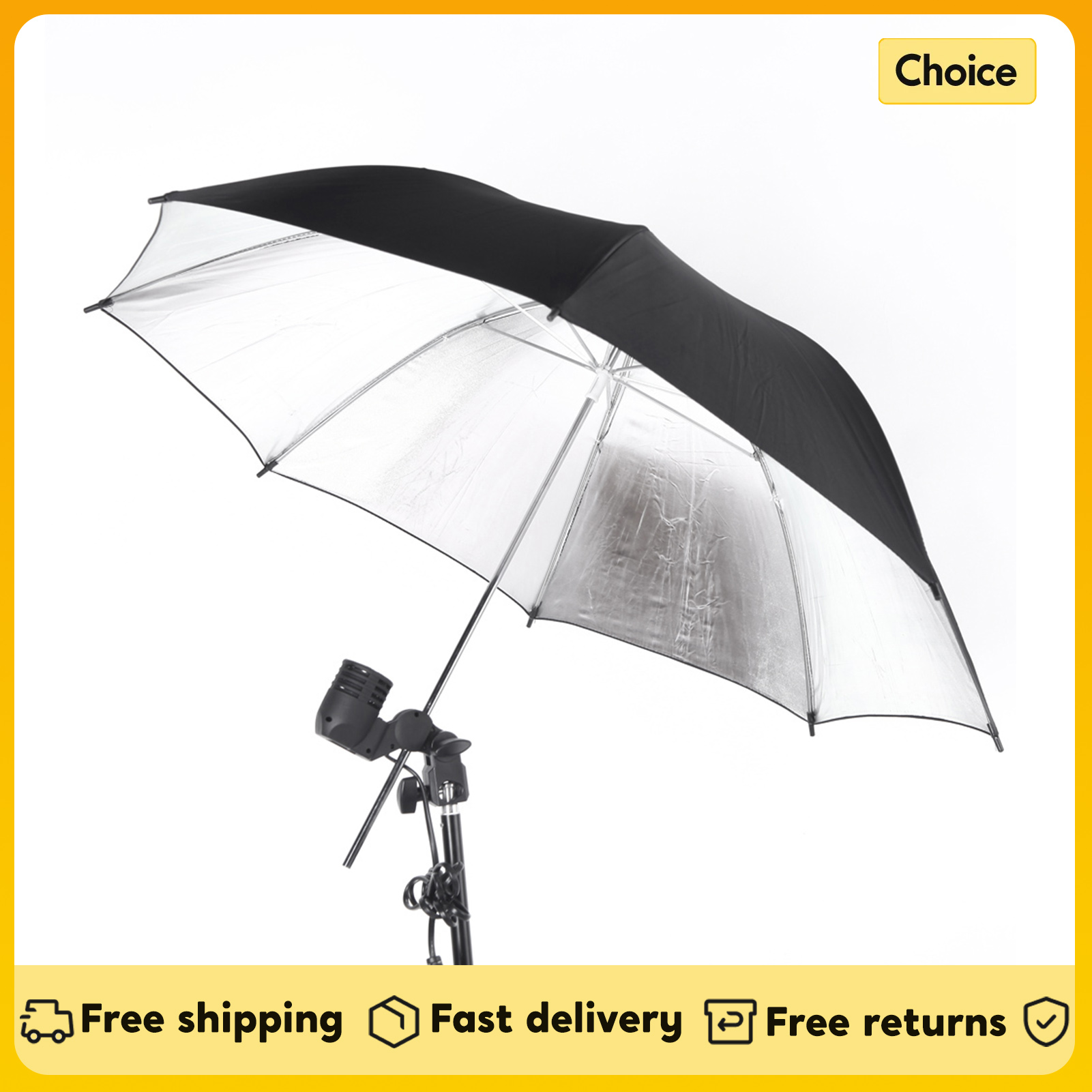 Photography Lighting Reflectors - Parapluie réflecteur noir et argent pour