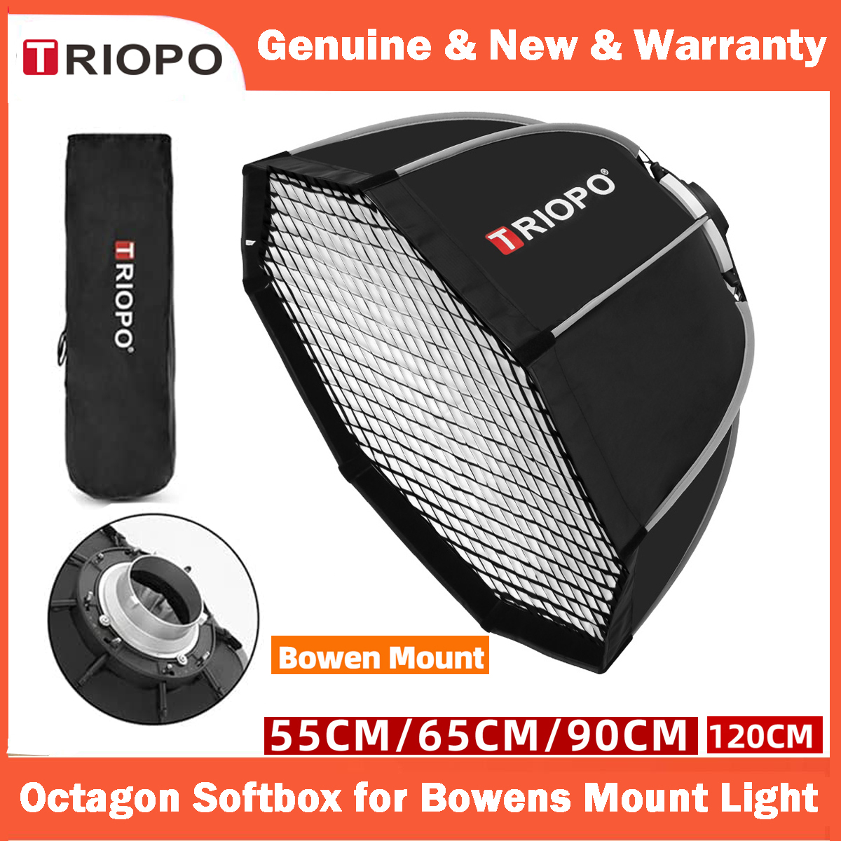 Beauty Dish 55Cm - TRIOPO 55cm 65cm 90cm 120cm Foldable