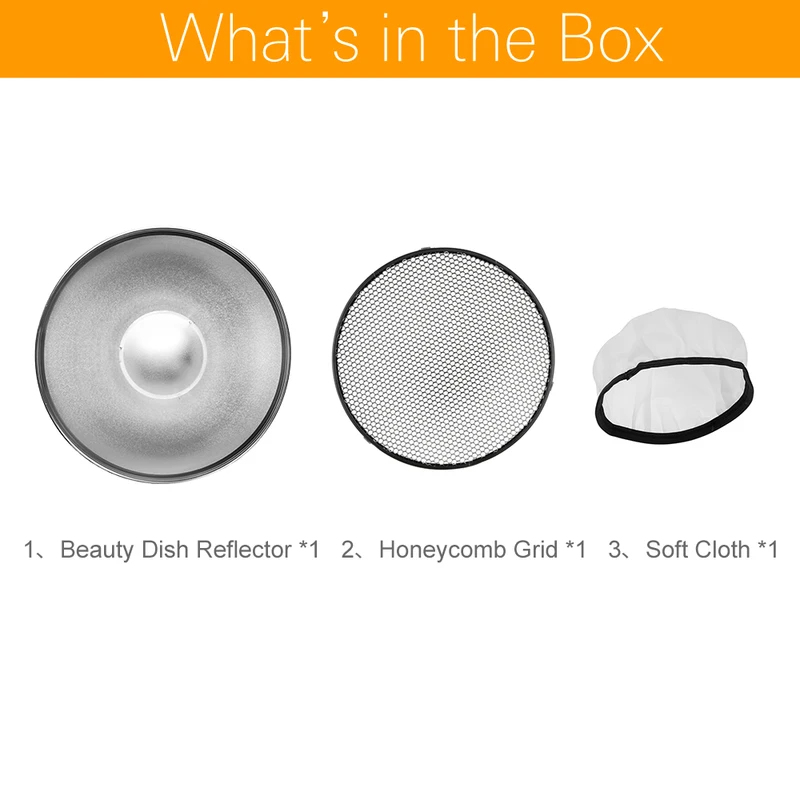 Parabole de beauté argentée 55 - Beauty Dish 55Cm avis et prix