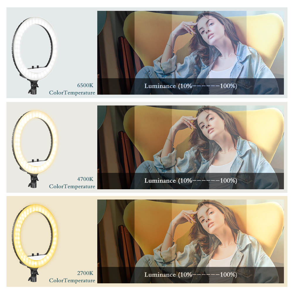 Anneau lumineux LED SH 18 pouc - Photography Lighting Set Up avis et prix
