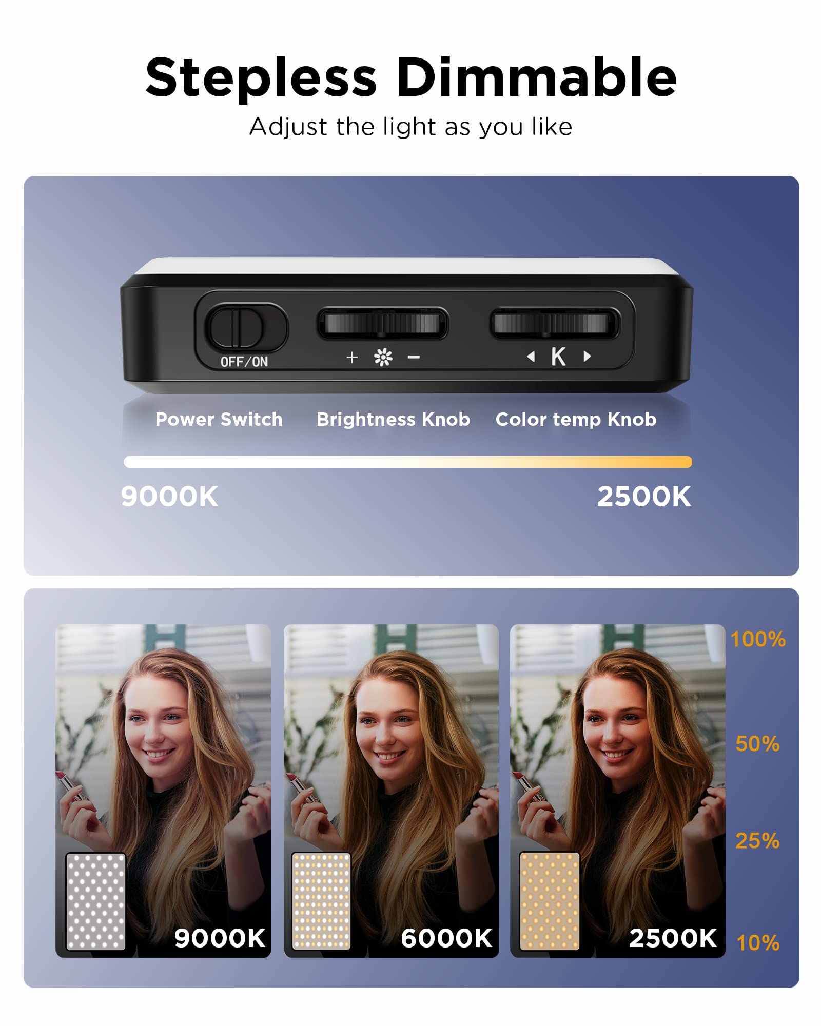 LED Selfie lumière 3000Mah 120 - Photography Lighting Set Up avis et prix