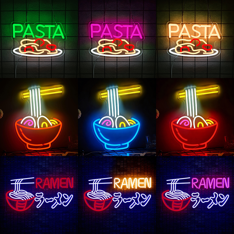 Enseigne néon PASTA pour décor - Photography Lighting For Food avis et prix