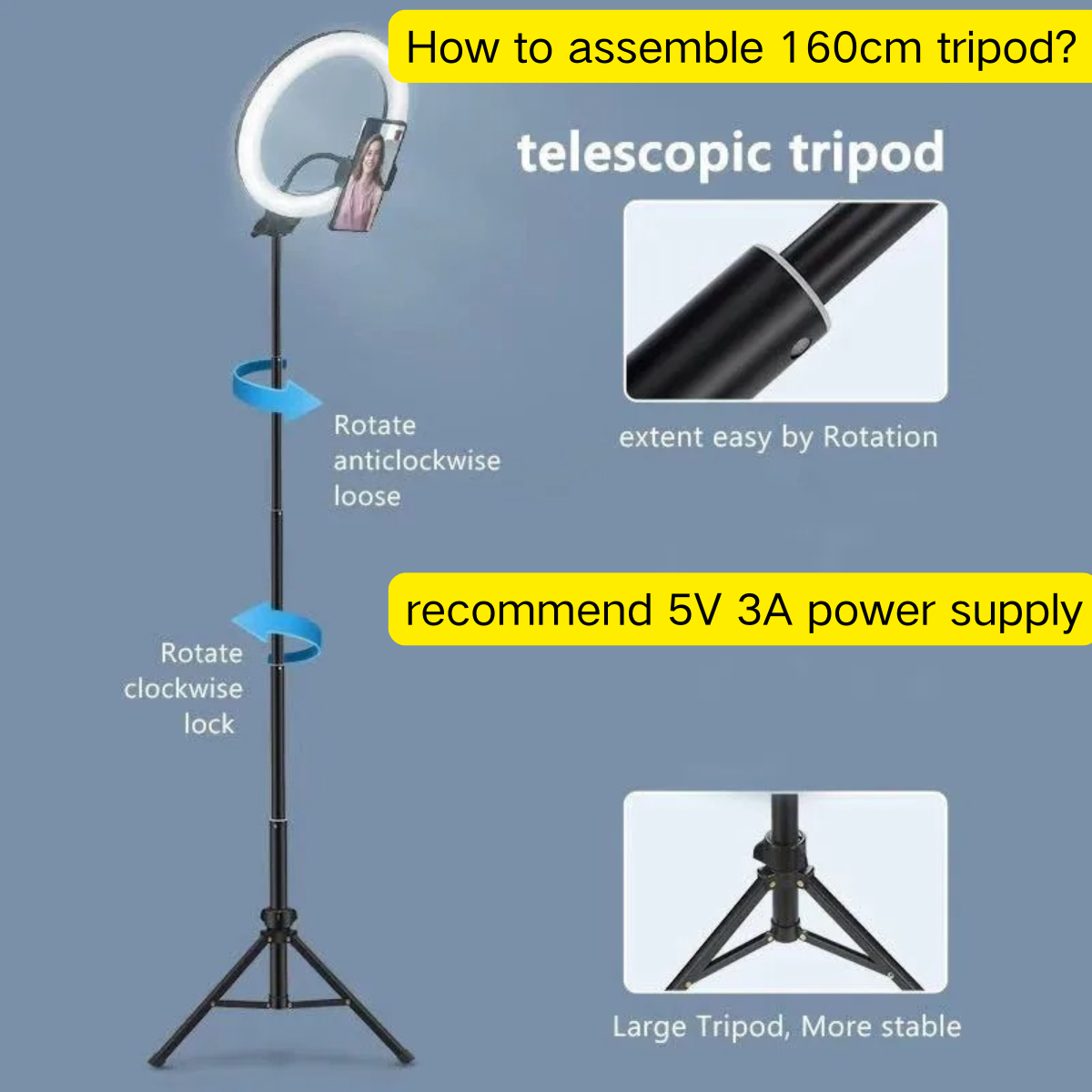 Anneau lumineux LED circulaire - Photography Lighting Set Up avis et prix