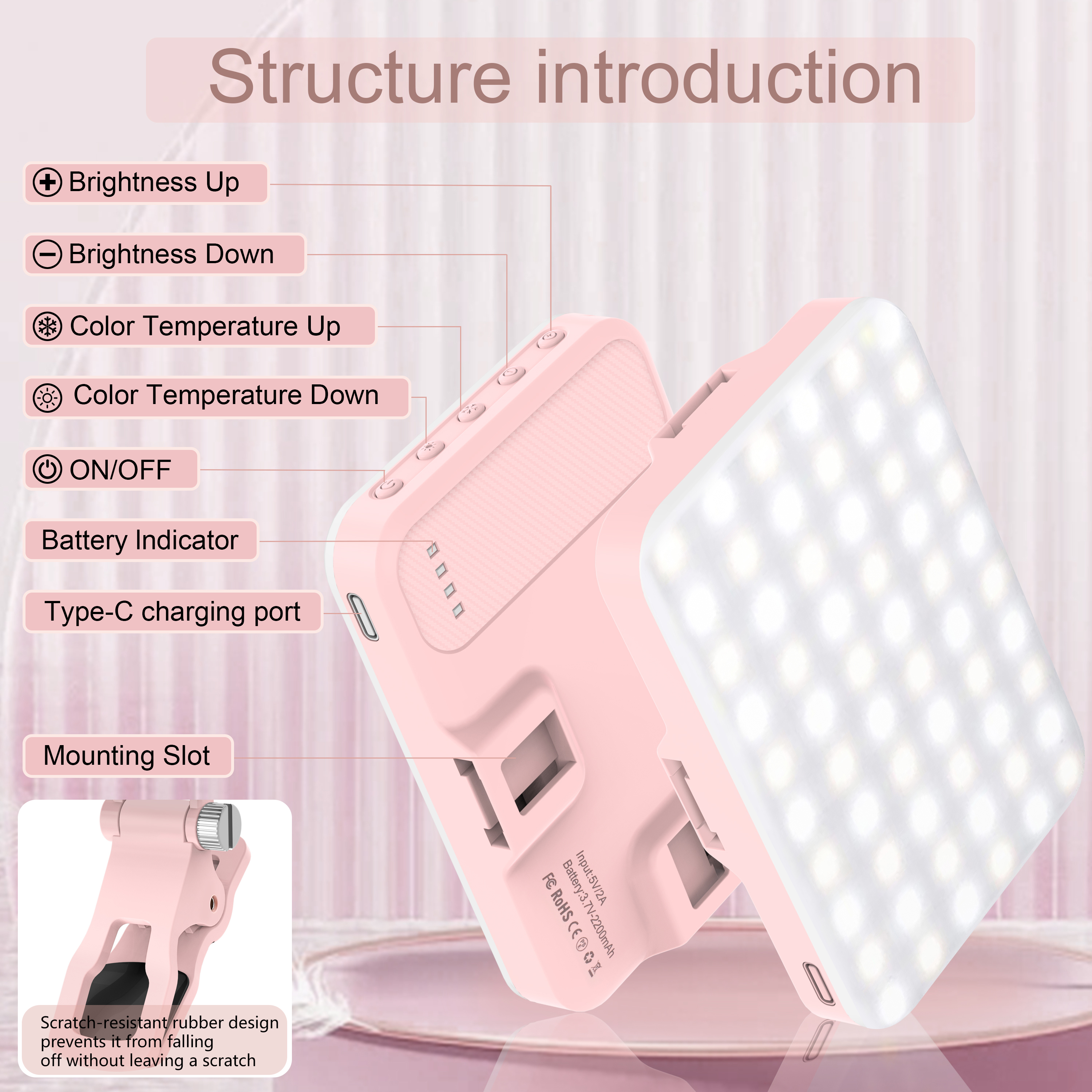 Lampe LED selfie aste haute pu - Photography Lighting Flash avis et prix