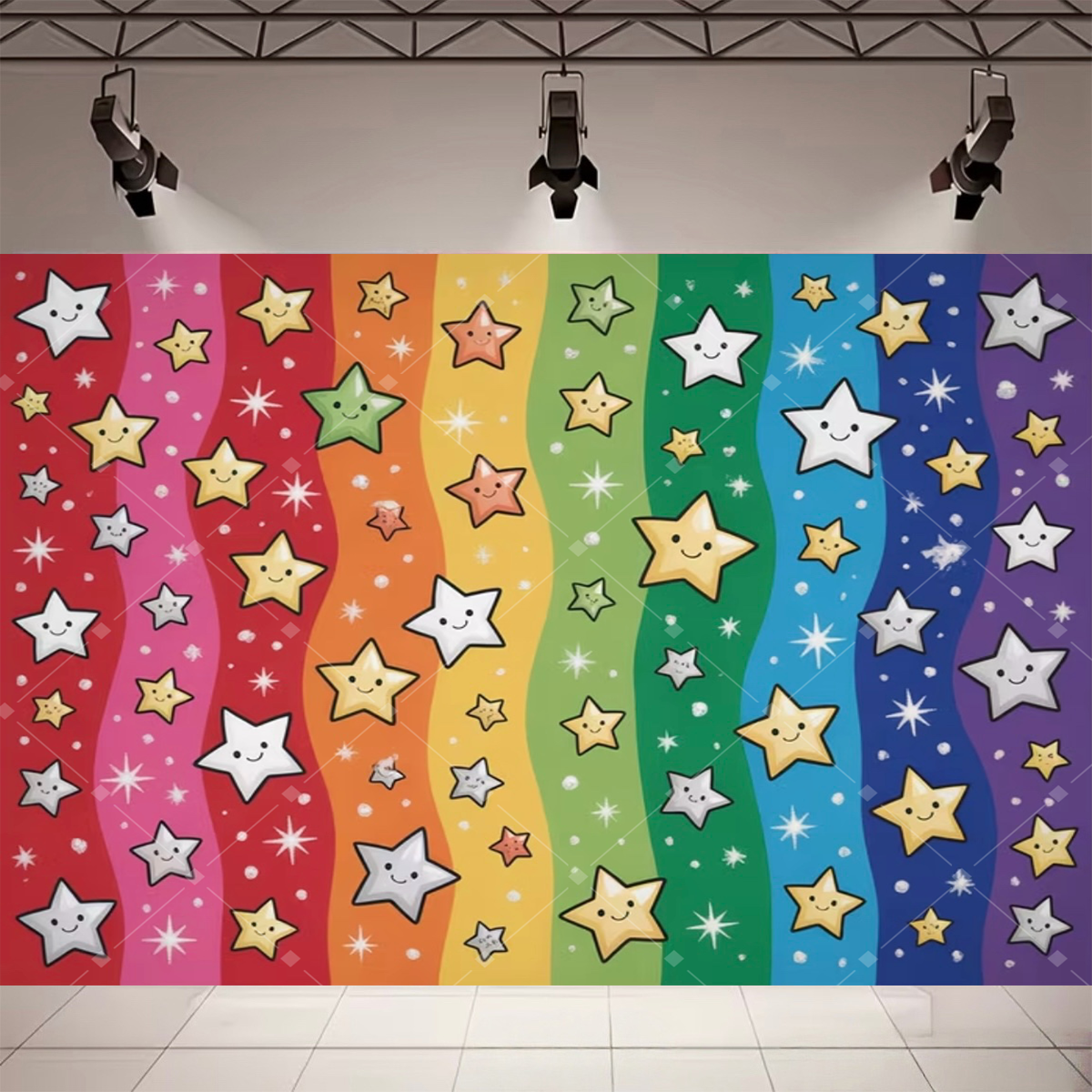 Toile de fond scénique arc-en- - Photography Lighting Background avis et prix