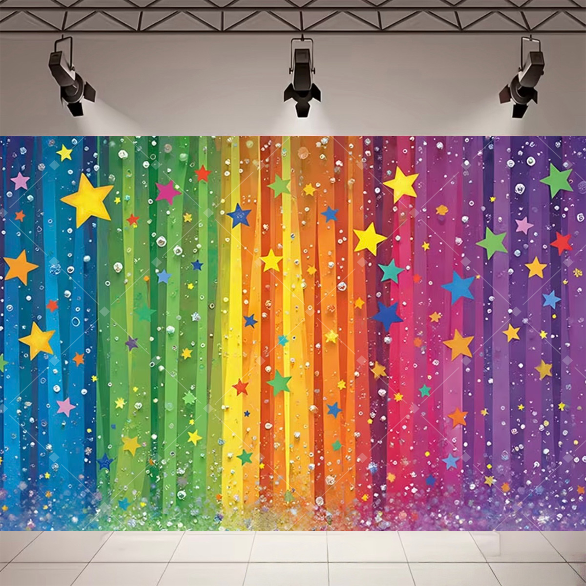 Toile de fond scénique arc-en- - Photography Lighting Background avis et prix