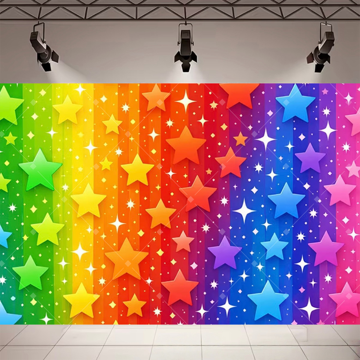 Toile de fond scénique arc-en- - Photography Lighting Background avis et prix