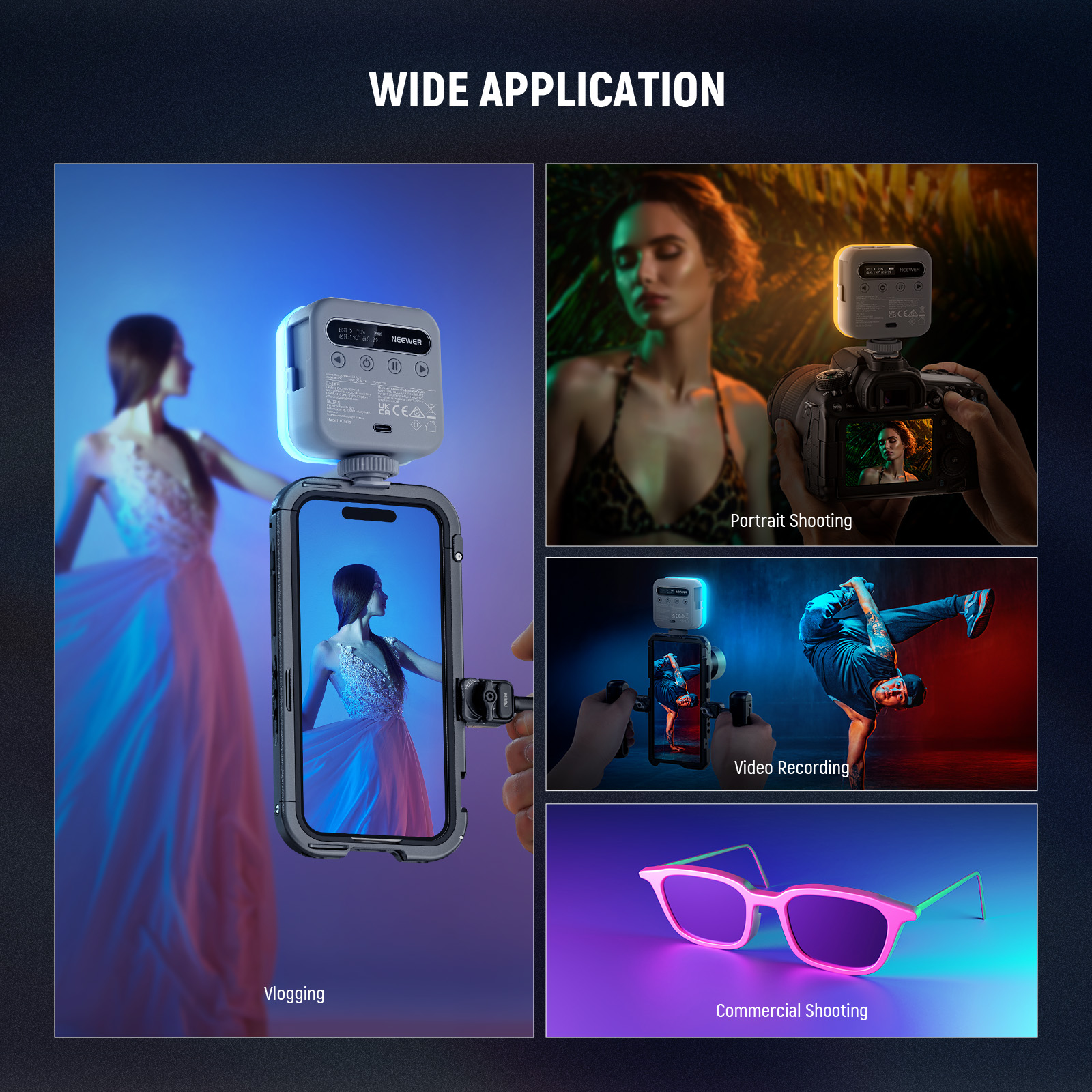 Lumière vidéo magnétique RGB d - Photography Lighting Basics avis et prix