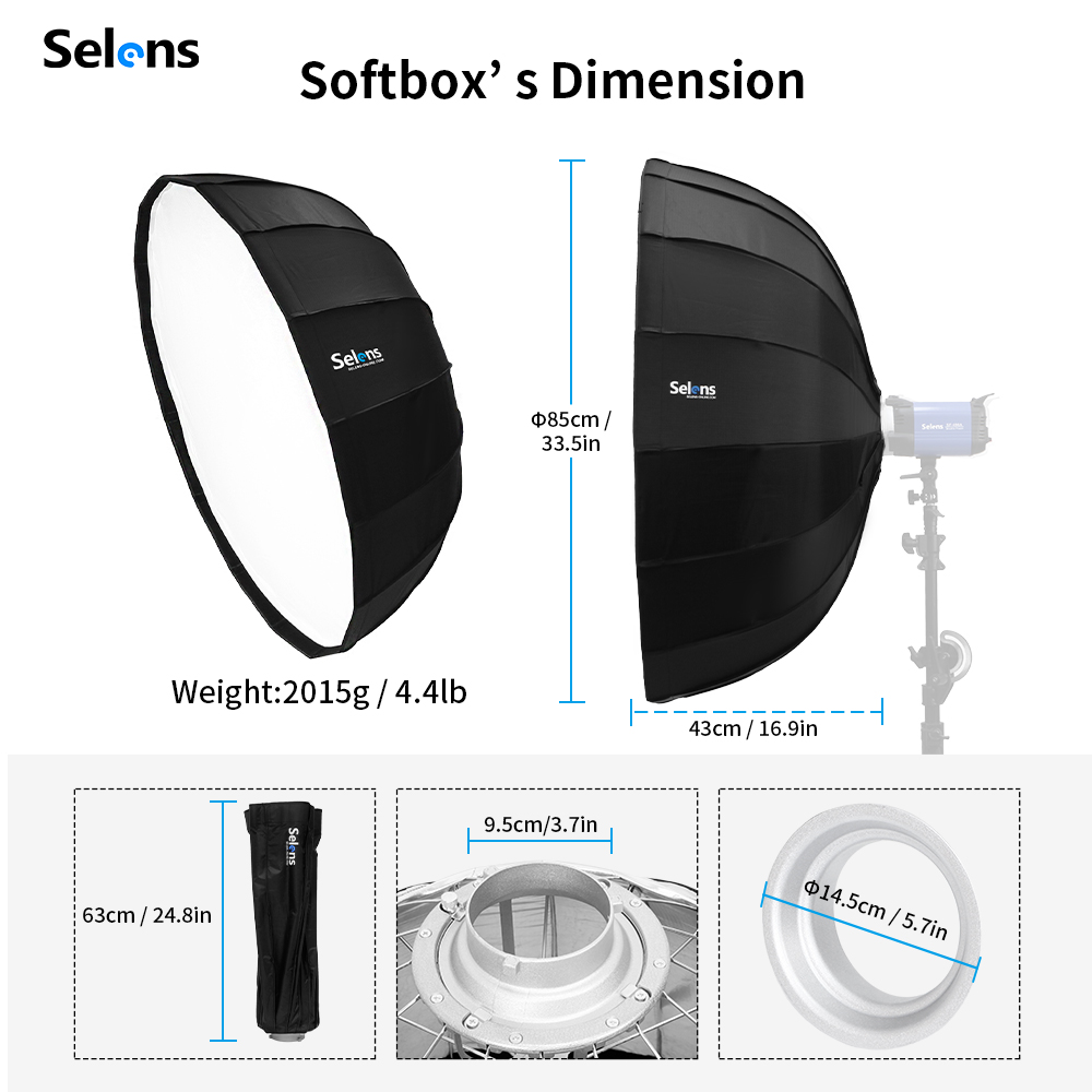 Selens-Parapluie Radar Softbox - Beauty Dish 55Cm avis et prix