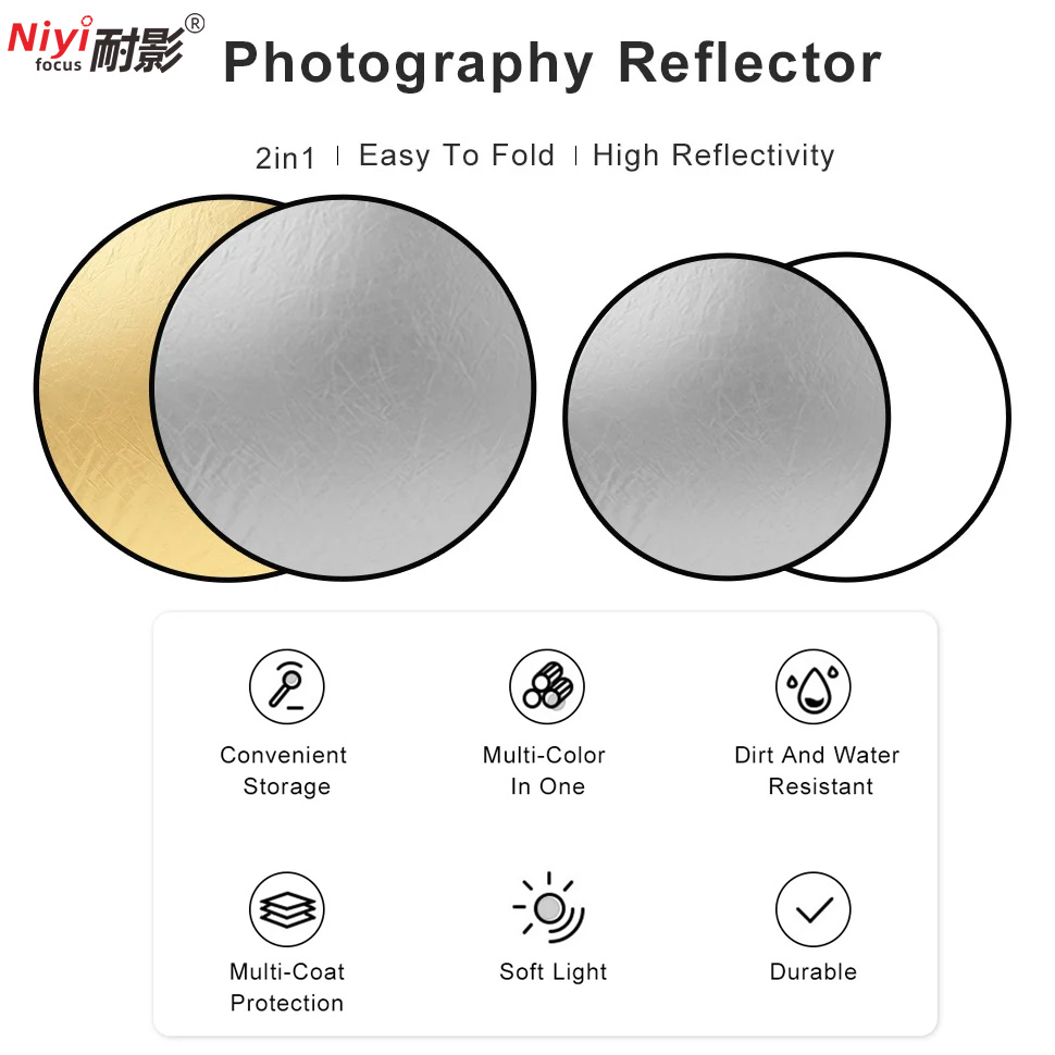 Réflecteur portable rond 2-en- - Photography Lighting Reflectors avis et prix