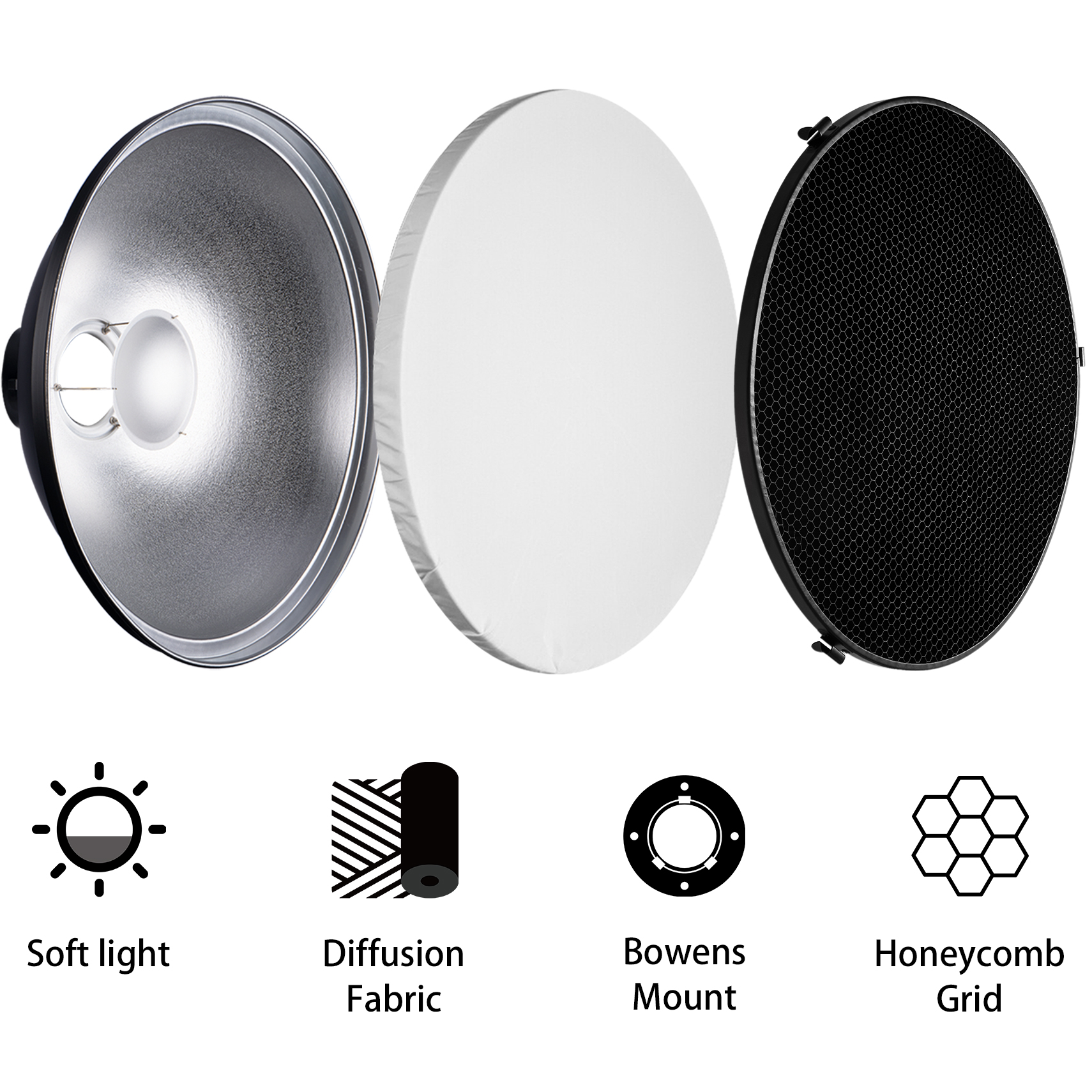 Réflecteur Beauté Selens 30/42 - Beauty Dish 55Cm avis et prix