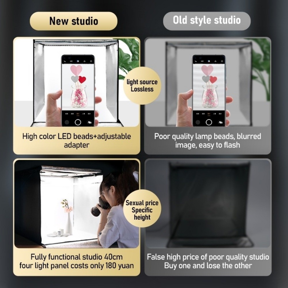 Mini boîte à lumière douce LED - Photography Lighting Background avis et prix