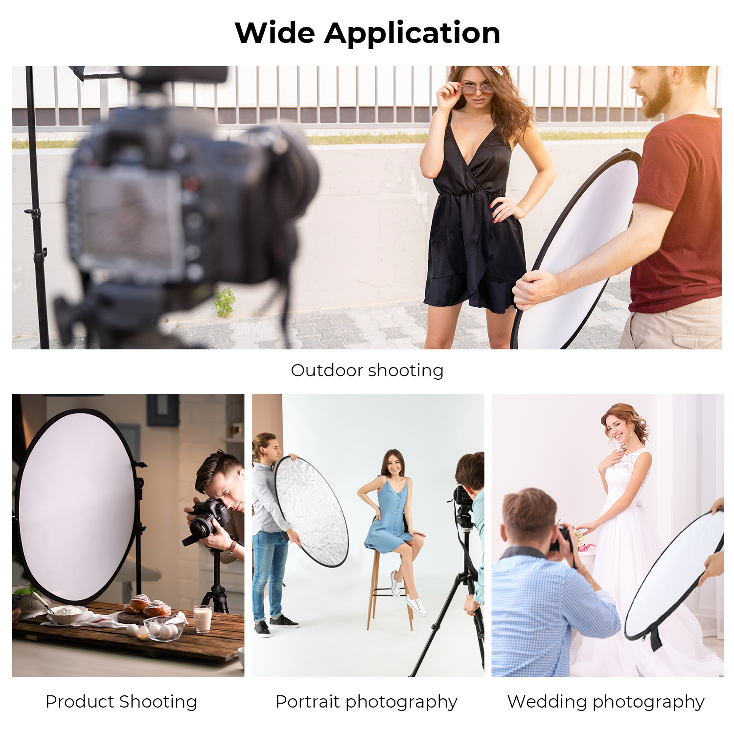 K&F CONCEPT 56/80/110cm 5-en-1 - Photography Lighting Reflectors avis et prix