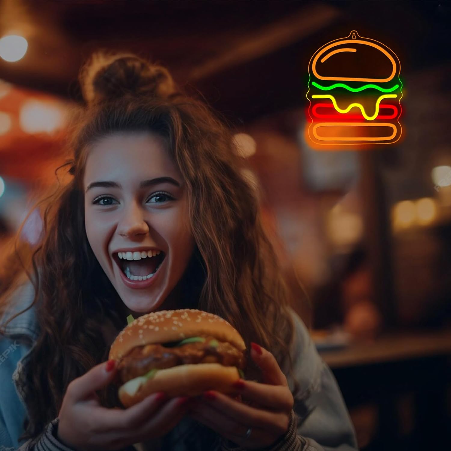 Enseigne au néon pour hamburge - Photography Lighting For Food avis et prix