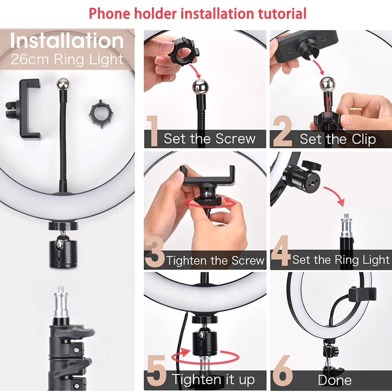 Lampe vidéo LED annulaire 16/2 - Photography Lighting Set Up avis et prix
