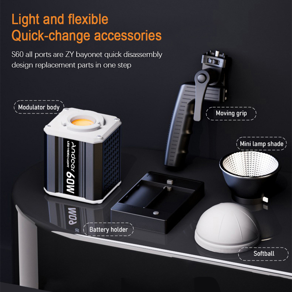 Andoer tricolore LED 60W COB p - Photography Lighting Home avis et prix