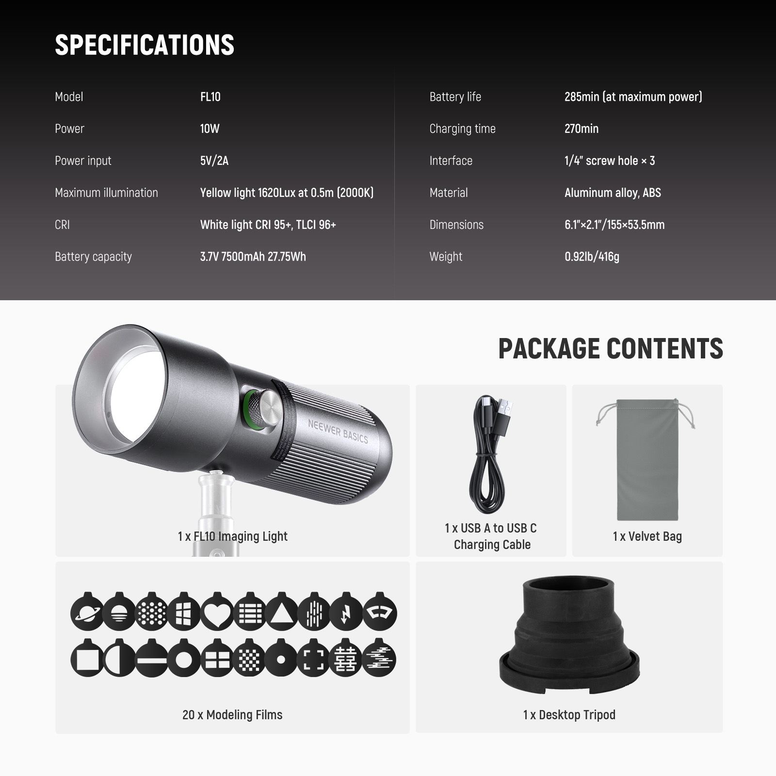 NEEWER BASICS FL10 lampe de po - Photography Lighting Basics avis et prix