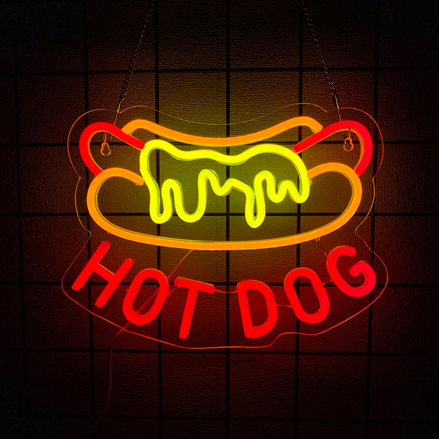 Enseigne néon LED Hot Dog USB  - Photography Lighting For Food avis et prix
