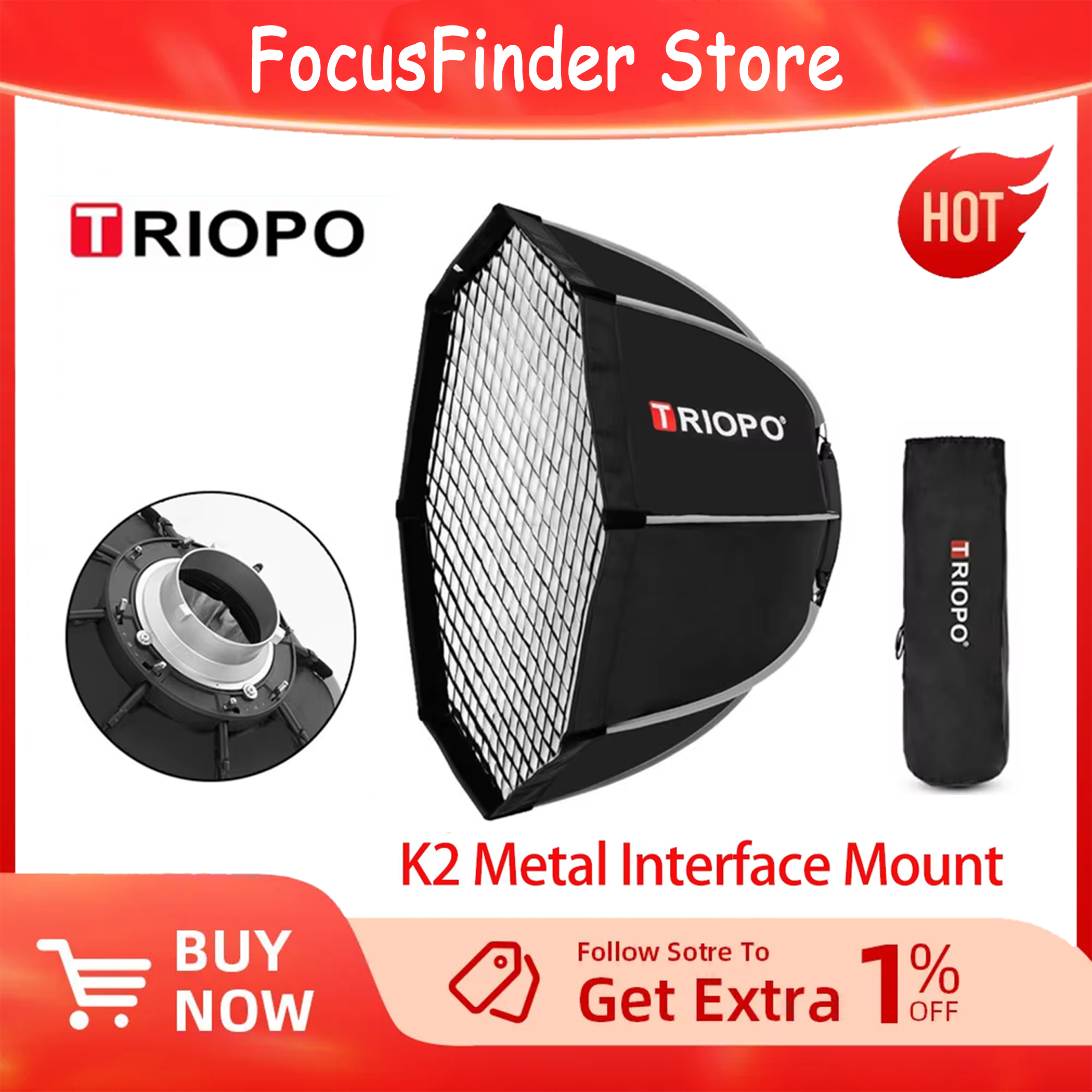 Triopo K2 55cm 65cm 90cm 120cm - Beauty Dish 55Cm avis et prix