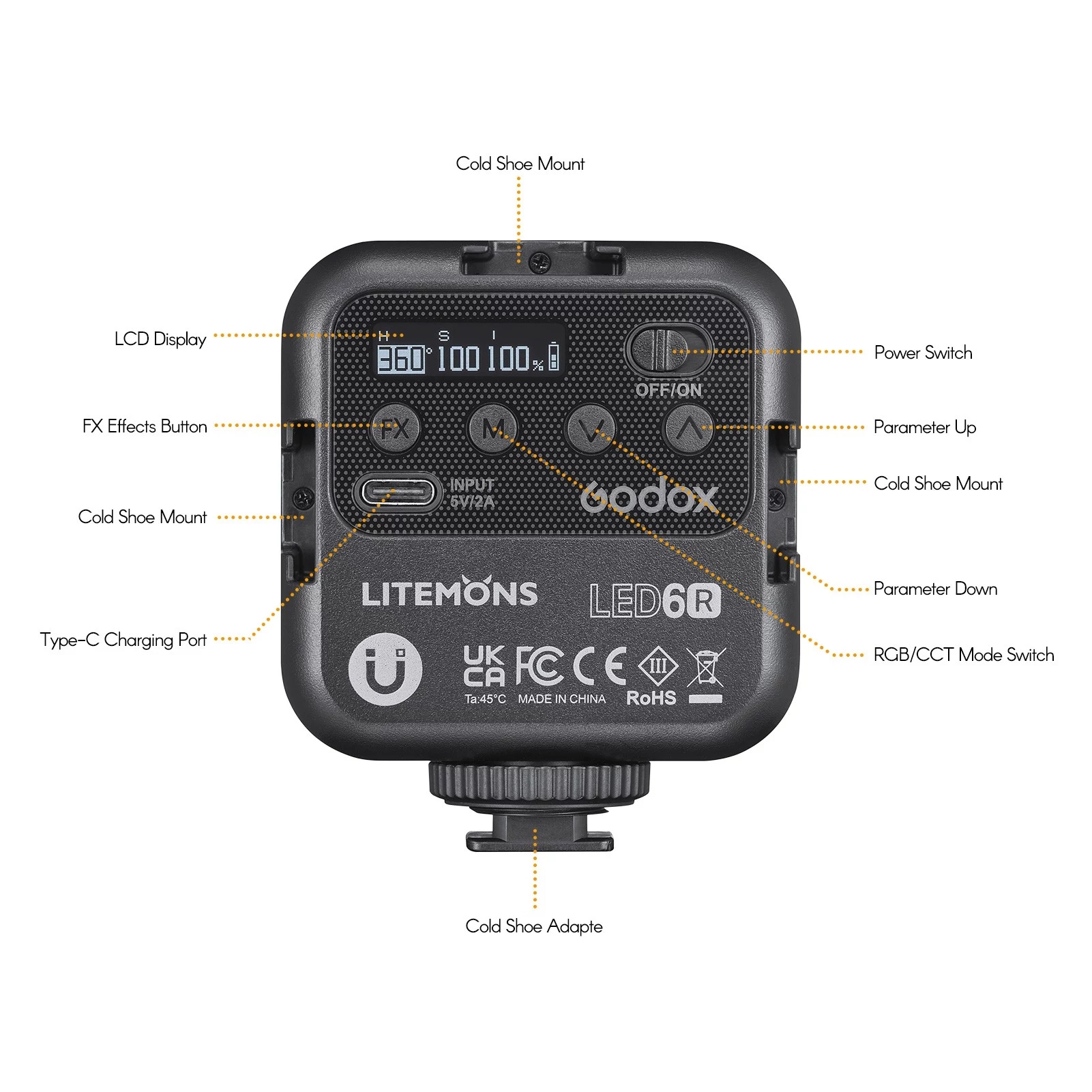 Lampe vidéo LED Godox LITEMONS - Photography Lighting Godox avis et prix