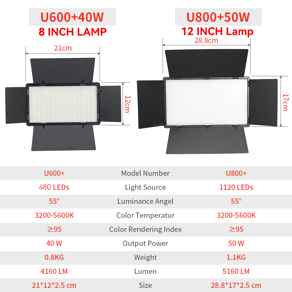 Ufemale-Lumière LED U800 pour  - Photography Lighting Set Up avis et prix