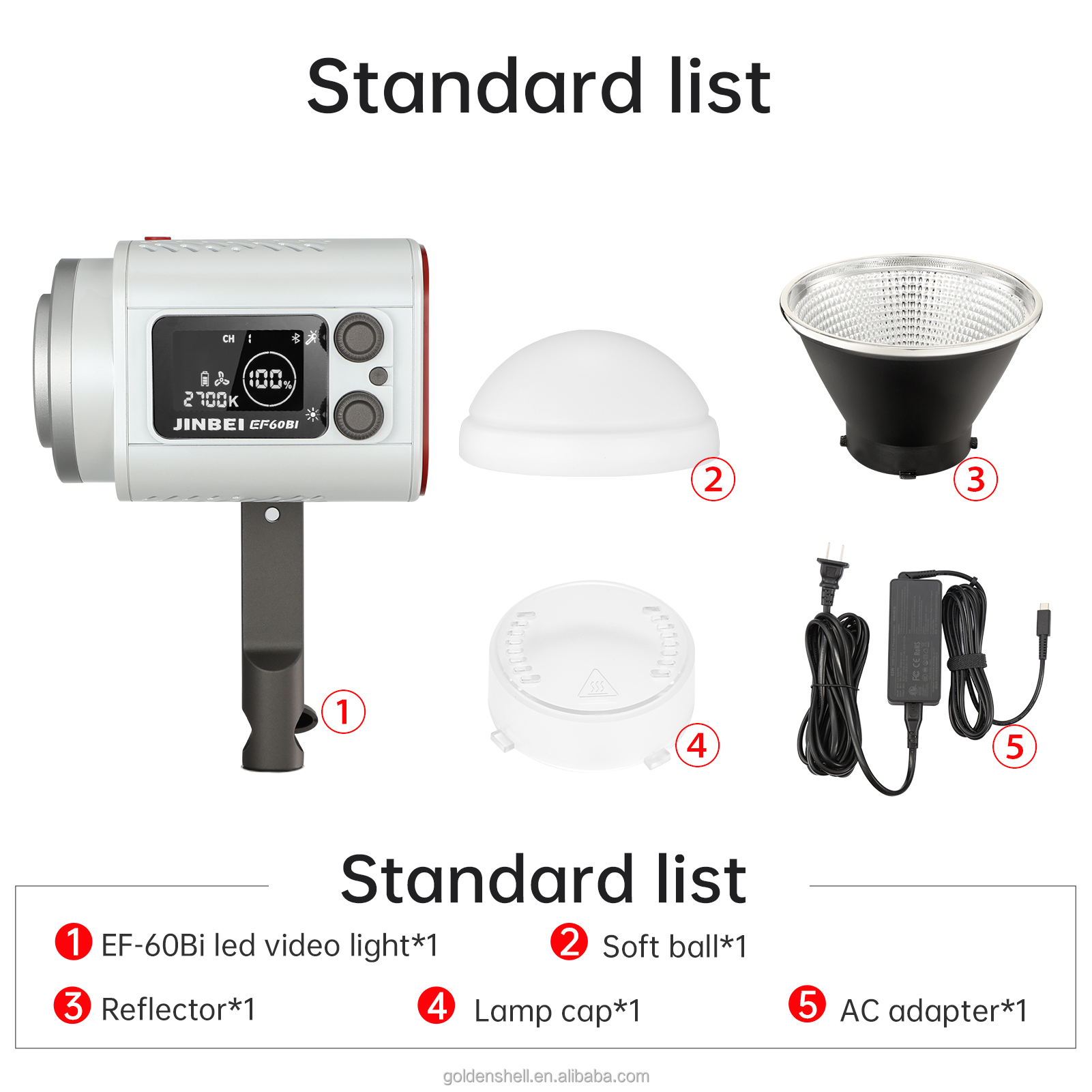 JINBEI EF-60BI Lampe vidéo LED - Good Lighting In Photography avis et prix